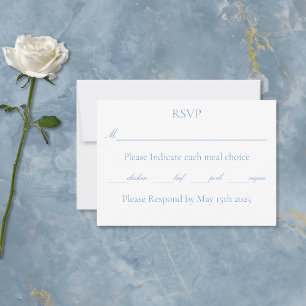 White Unicorns Love Couple RSVP Card
