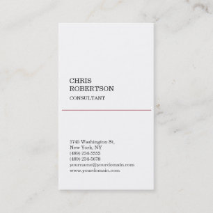 White Unique Classical Standard Business Card
