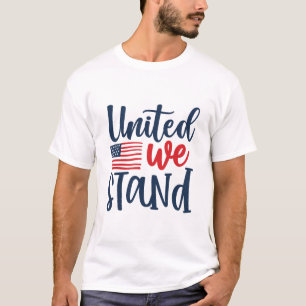 White United We Stand Patriotic Shirt