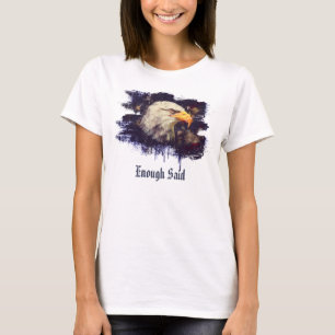 *~* White USA Patriotic American Modern Eagle Head T-Shirt