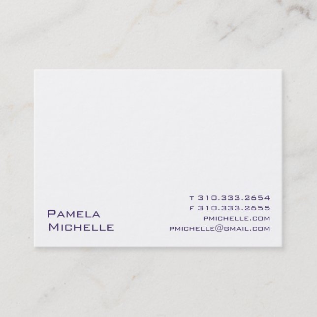 White V Business Card (Front)