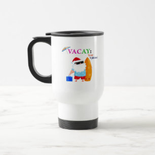 White Vacay Santa— Travel Mug