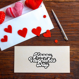 White Valentine's Day Font LARGE Sticker Sheet