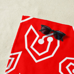 White Valentine's Mazes Beach Towel