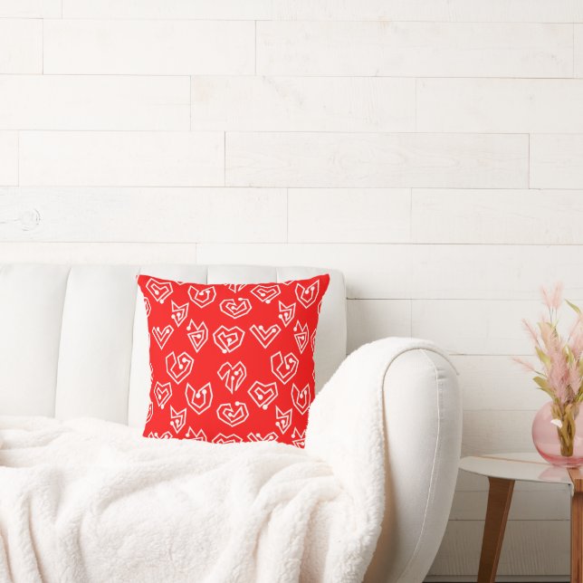 White Valentine's Mazes  Cushion (Couch)