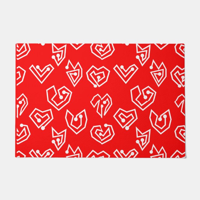 White Valentine's Mazes  Doormat (Front)