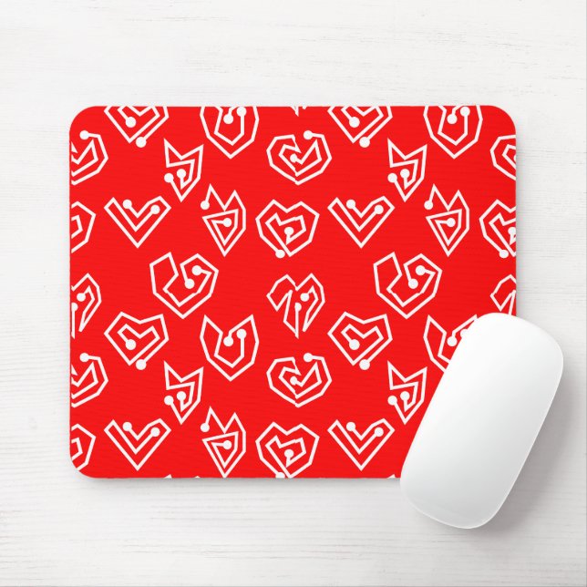 White Valentine's Mazes  Mouse Mat (With Mouse)