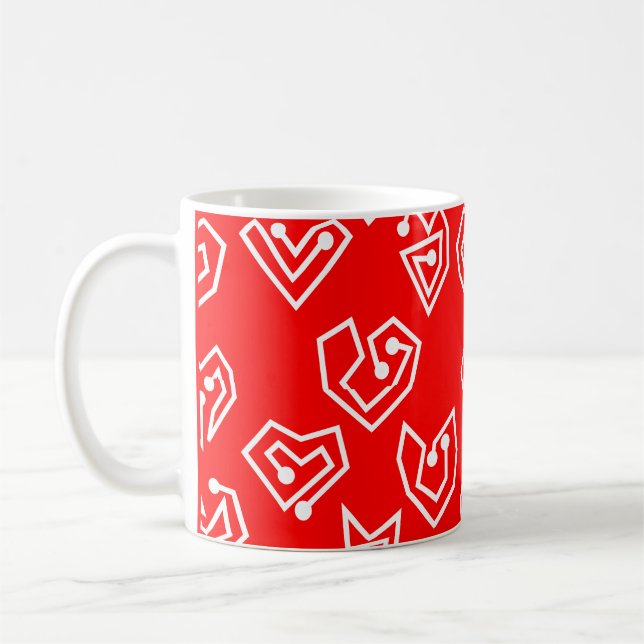 White Valentine's Mazes Mug (Left)