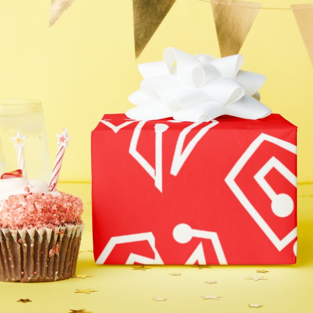 White Valentine's Mazes  Wrapping Paper (Birthday Party)