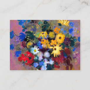 White Vase with Flowers Odilon Redon Enclosure Card