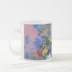White Vase with Flowers Odilon Redon Frosted Glass Coffee Mug