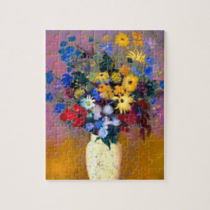 White Vase with Flowers Odilon Redon Jigsaw Puzzle