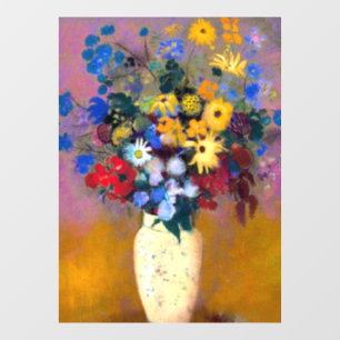 White Vase with Flowers Odilon Redon Window Cling