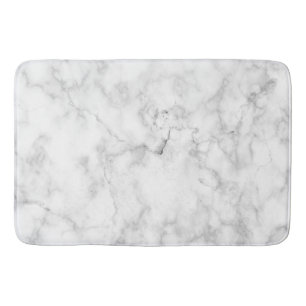 White Veins Marble Bath Mat