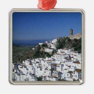 White Village of Casares, Andalusia, Spain 2 Metal Tree Decoration