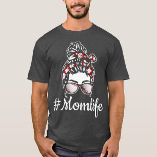 White Vintage Face Baseball Player Mother Mama Mum T-Shirt