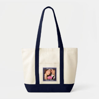 White Vintage Floral Wedding Favours Tote Bag
