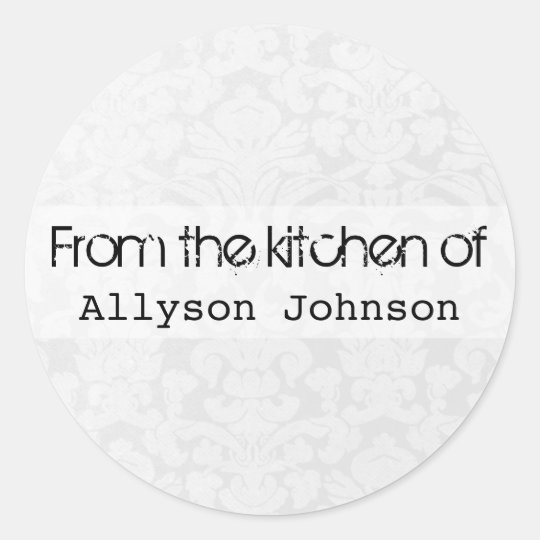 White Vintage From The Kitchen Of Stickers