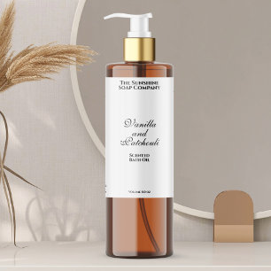 White vintage waterproof cosmetics bottle label 