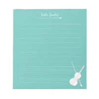 White Violin Personalised Music Lesson Aqua