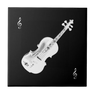 white violin tile