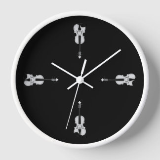 White Violins Clock
