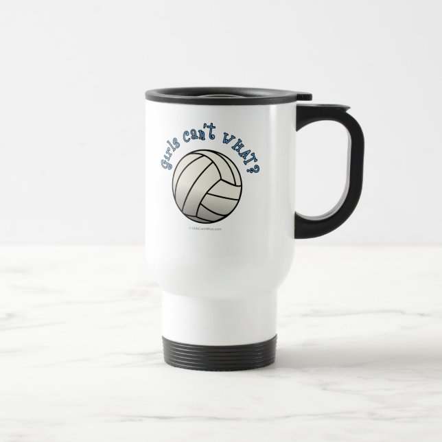 White Volleyball Team Travel Mug (Right)