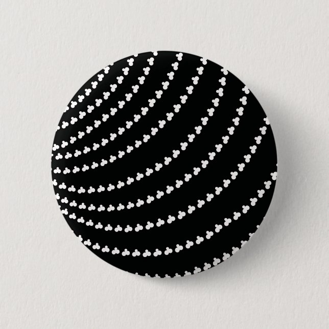 White Vortex 6 Cm Round Badge (Front)