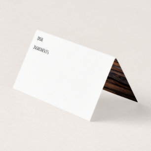 White w/ Textured Boards Accent Recipe Tent Cards