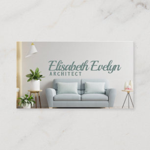 White wall living room have sofa and decoration business card