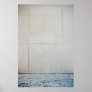 White wall tiles poster