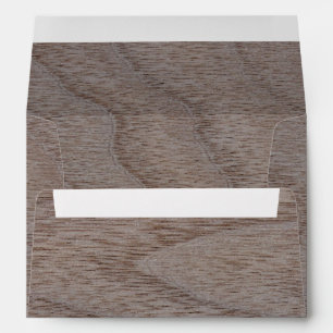 White Walnut Wood Grain Look Envelope