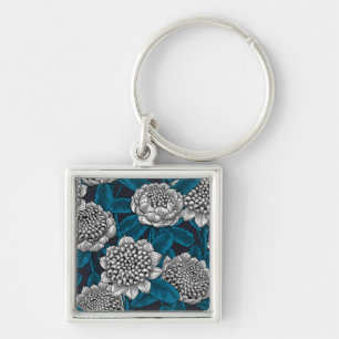 White waratah flowers key ring