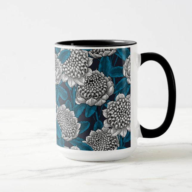 White waratah flowers mug (Right)
