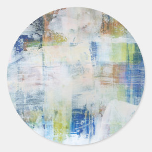 White Wash III Classic Round Sticker