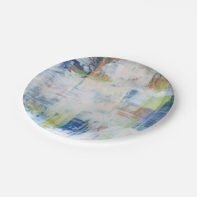 White Wash III Paper Plate (Angled)