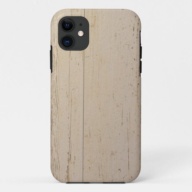 White Washed Textured Wood Grain Case-Mate iPhone Case (Back)
