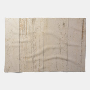 White Washed Textured Wood Grain Tea Towel