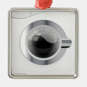 White Washing Machine Metal Tree Decoration