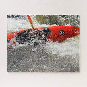 White Water Kayak Adventure - 16 x 20 Jigsaw Puzzle