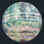 White Water Lilies | Claude Monet Classic Round Sticker<br><div class="desc">White Water Lilies (1899) | Claude Monet’s White Water Lilies is a serene and captivating painting from his iconic Water Lilies series. This work depicts a tranquil pond adorned with delicate white lily blossoms and green lily pads floating on its reflective surface. Monet's impressionist style shines through in the soft,...</div>