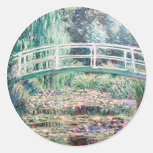 White Water Lilies   Claude Monet Classic Round Sticker