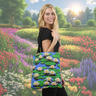 White Water Lily Flower Tote Bag