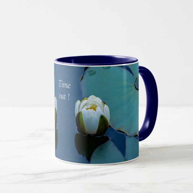  White water lily in the pond - wellness  Mug (Front Right)