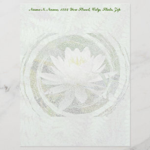 White Water Lily Letterhead Stationery