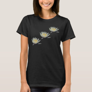 White Water Lily Lotus Flower   T-Shirt