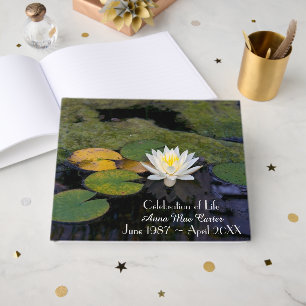 White Water Lily Memorial Service Guest Book
