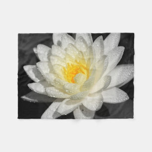 White Water Lily Photograph Fleece Blanket