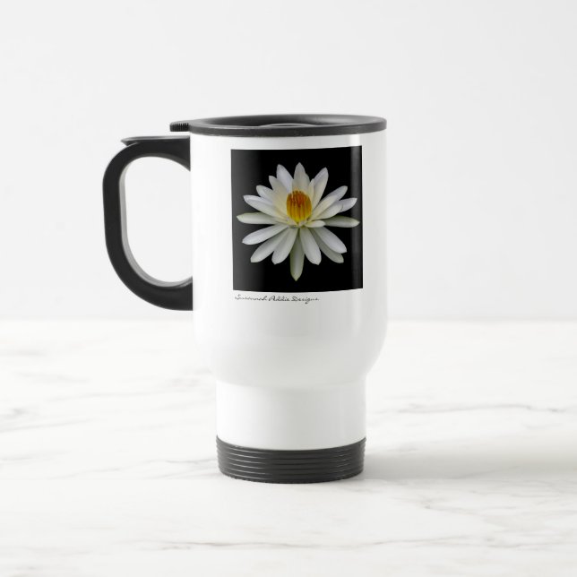 White Water Lily Travel Cup (Left)