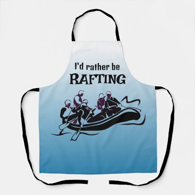 White Water Rafting Design All-Over Print Apron (Front)